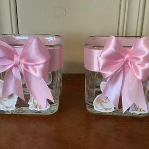 Easter bunny candleholder set of 2